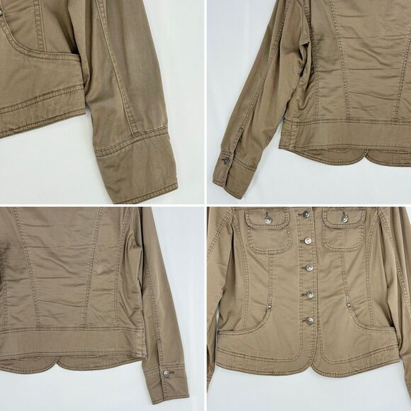 Live a Little LAL Denim Jean Jacket, Women Size M Brown Button Cotton - Picture 12 of 16